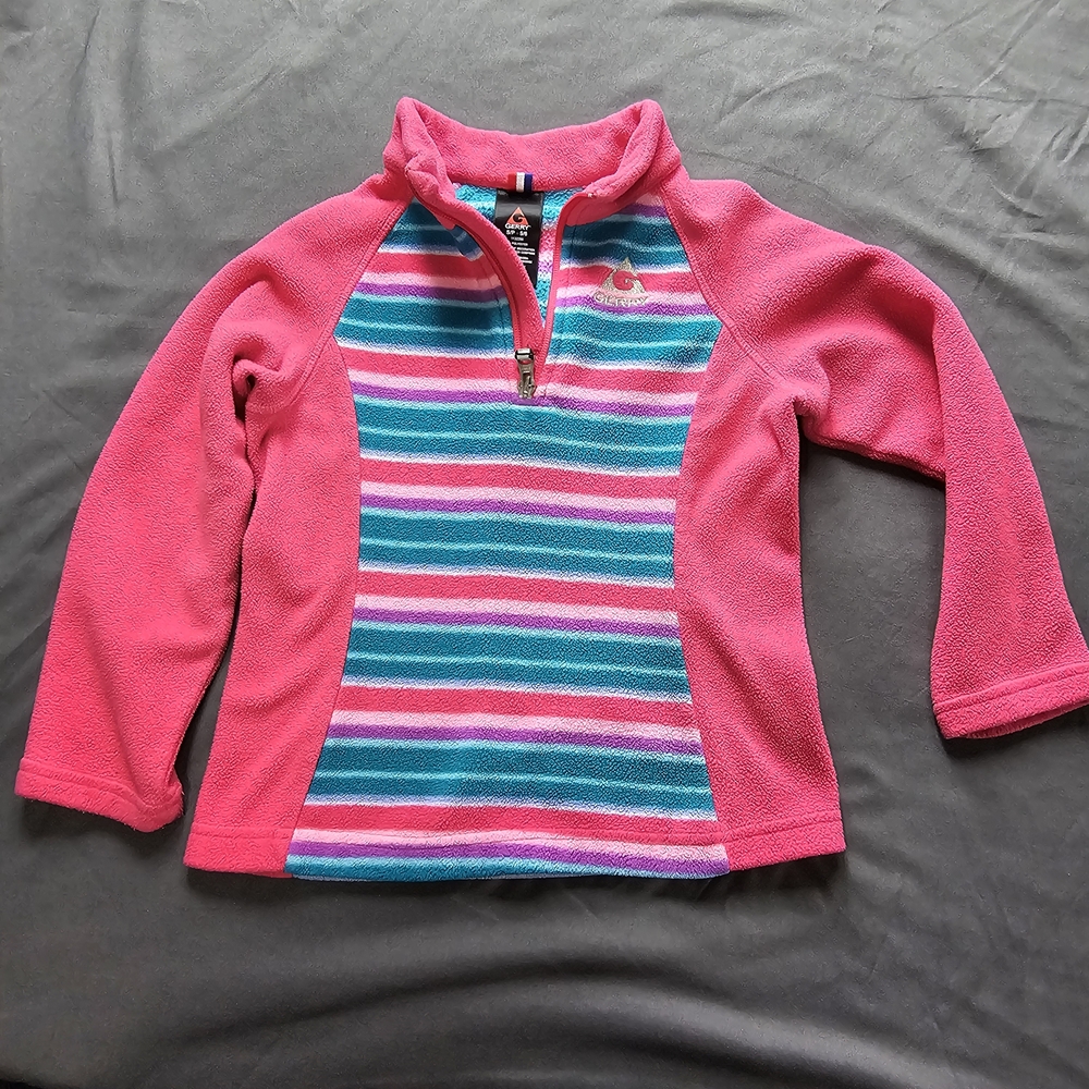 ⭐️ Gerry Pink and Blue Striped Kids 1/4 Zip Fleece